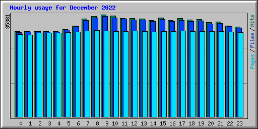 Hourly usage for December 2022