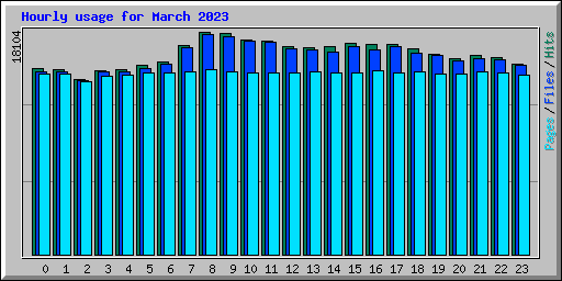 Hourly usage for March 2023