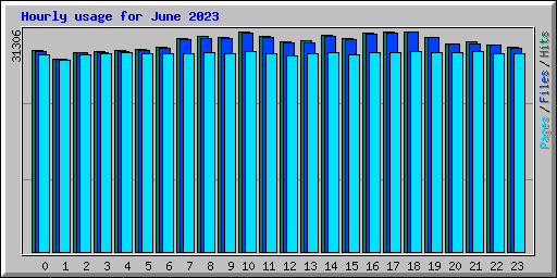 Hourly usage for June 2023