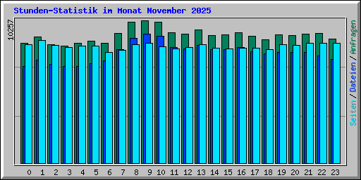 Stunden-Statistik im Monat November 2025