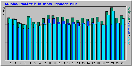 Stunden-Statistik im Monat Dezember 2025