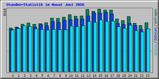 Stunden-Statistik im Monat Juni 2026