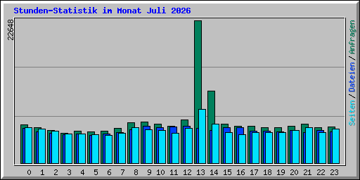 Stunden-Statistik im Monat Juli 2026